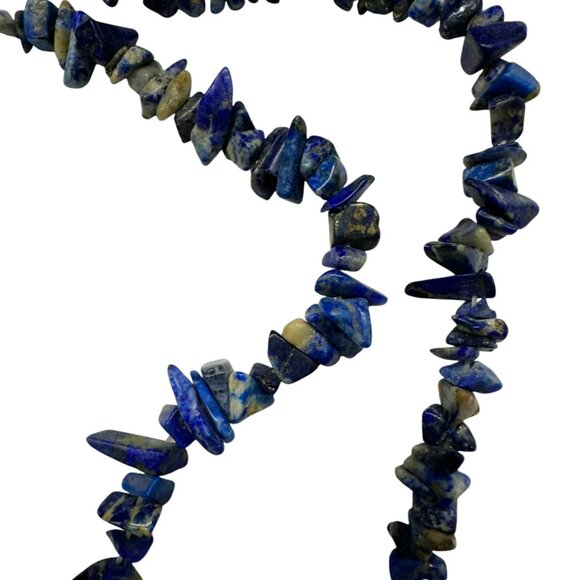 Lapis Lazuli Chip Stone Necklace - Picture 1 of 5
